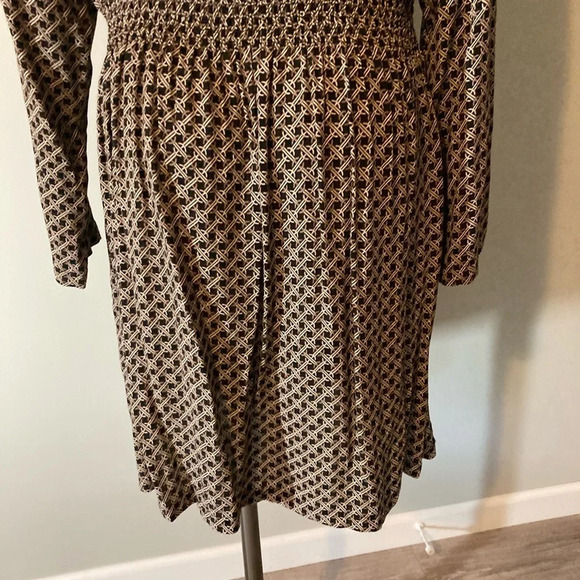 H&M Black Print Long Sleeve Dress 8 - Picture 9 of 14